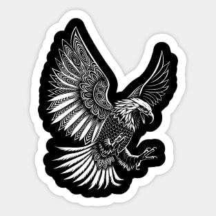 White eagle flying tribal Sticker